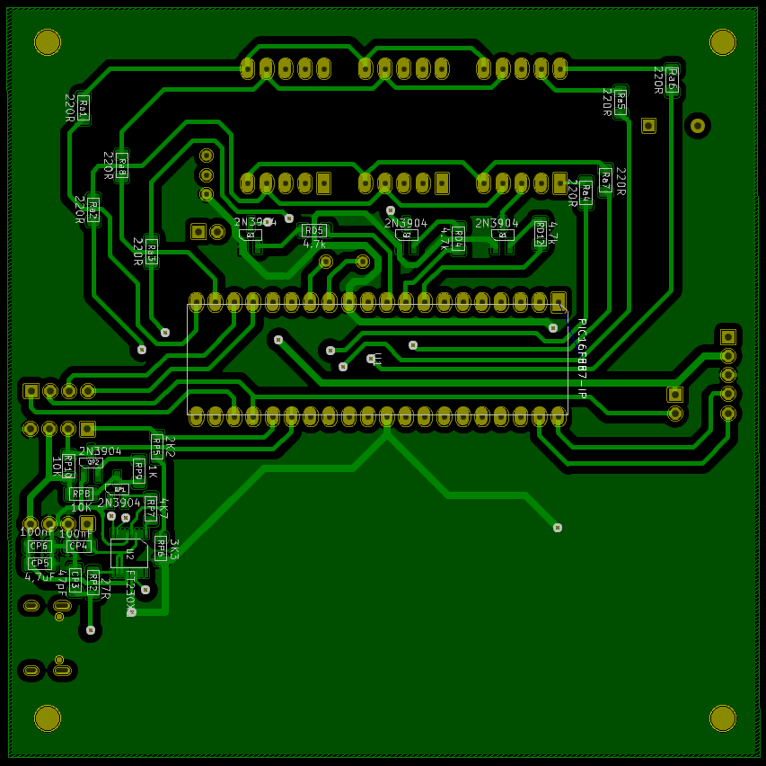 PIC16F887EV v1.0 PCB-Reverso
